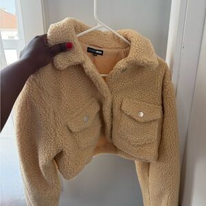 Fashion Nova Tan Teddy Jacket